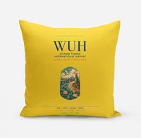 Thumbnail for Wuhan Tianhe International Airport (WUH) design on yellow pillow