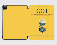 Thumbnail for Göteborg Landvetter Airport (GOT) design on yellow ipad tablet case