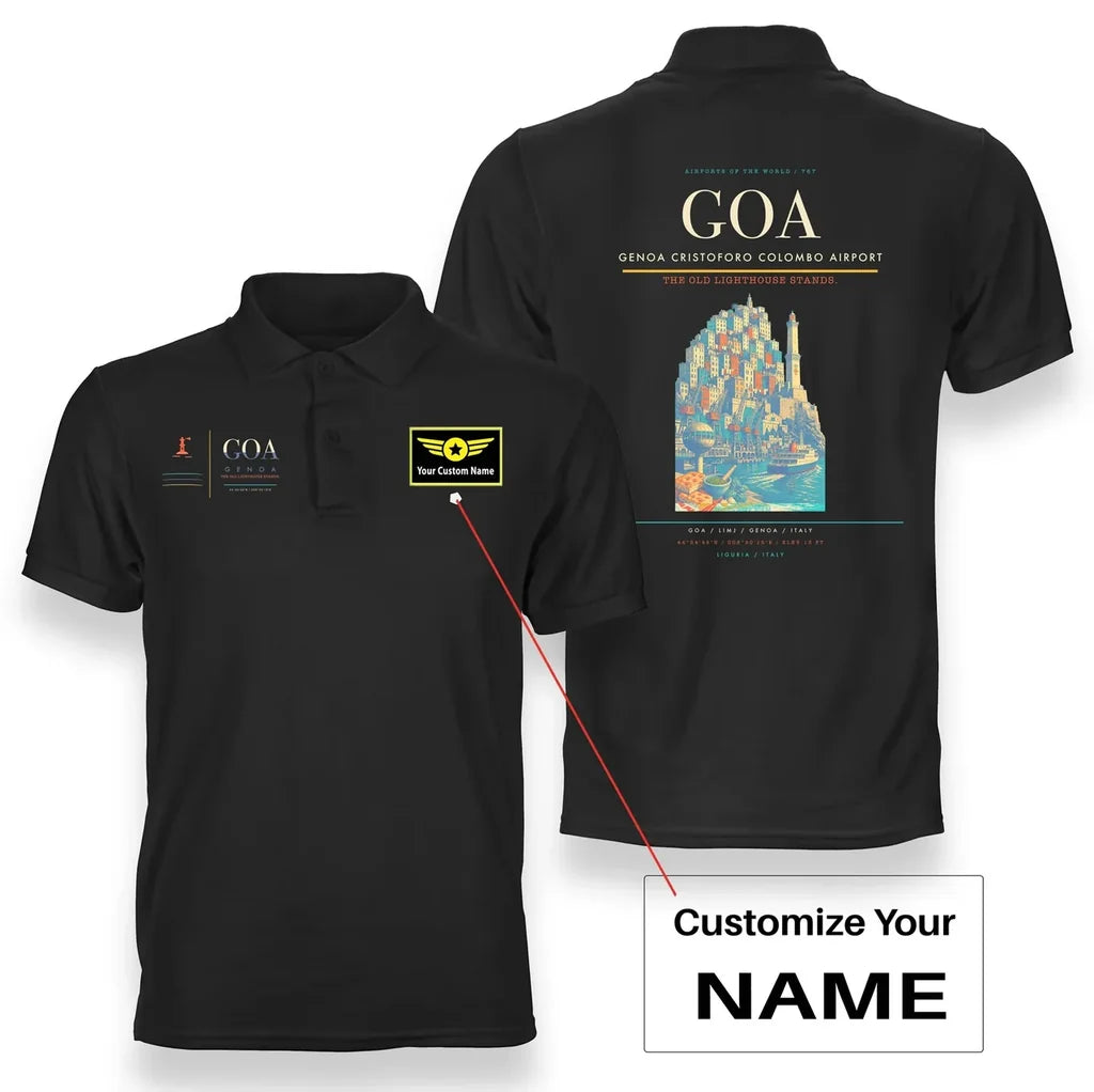 Genoa Cristoforo Colombo Airport GOA Black+Name