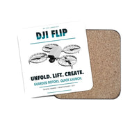 Thumbnail for DJI Flip design on white 1 piece coaster