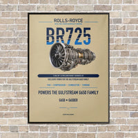 Thumbnail for BR725 vertical canvas print - framed - beige background