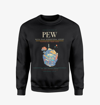 Bacha Khan International Airport PEW Sweatshirt - Black
