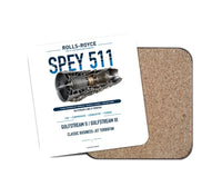 Thumbnail for SPEY 511 design on white 1 piece coaster