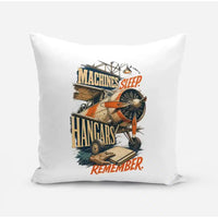 Thumbnail for Machines Sleep. Hangars Remember. design on white pillow
