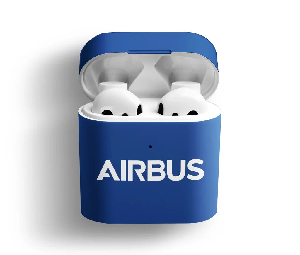 Airbus & Text AirPods plastic case - Blue