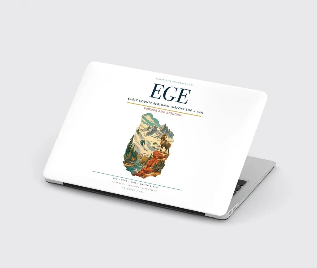 Eagle County Regional Airport (EGE) design on white MacBook case