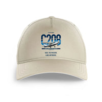 Thumbnail for Cessna 208 Caravan design on beige printed hat