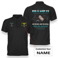 Thumbnail for Autel EVO II Dual 640T V3 design on black polo with custom name badge