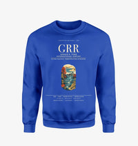 Thumbnail for Gerald R. Ford International Airport Grand Rapids (GRR) design on blue sweatshirt