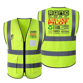 Airline Pilot Label Reflective Vests