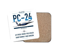 Thumbnail for Pilatus PC-24 design on white 1 piece coaster