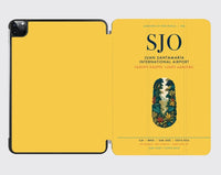 Thumbnail for Juan Santamaría International Airport (SJO) design on yellow ipad tablet case