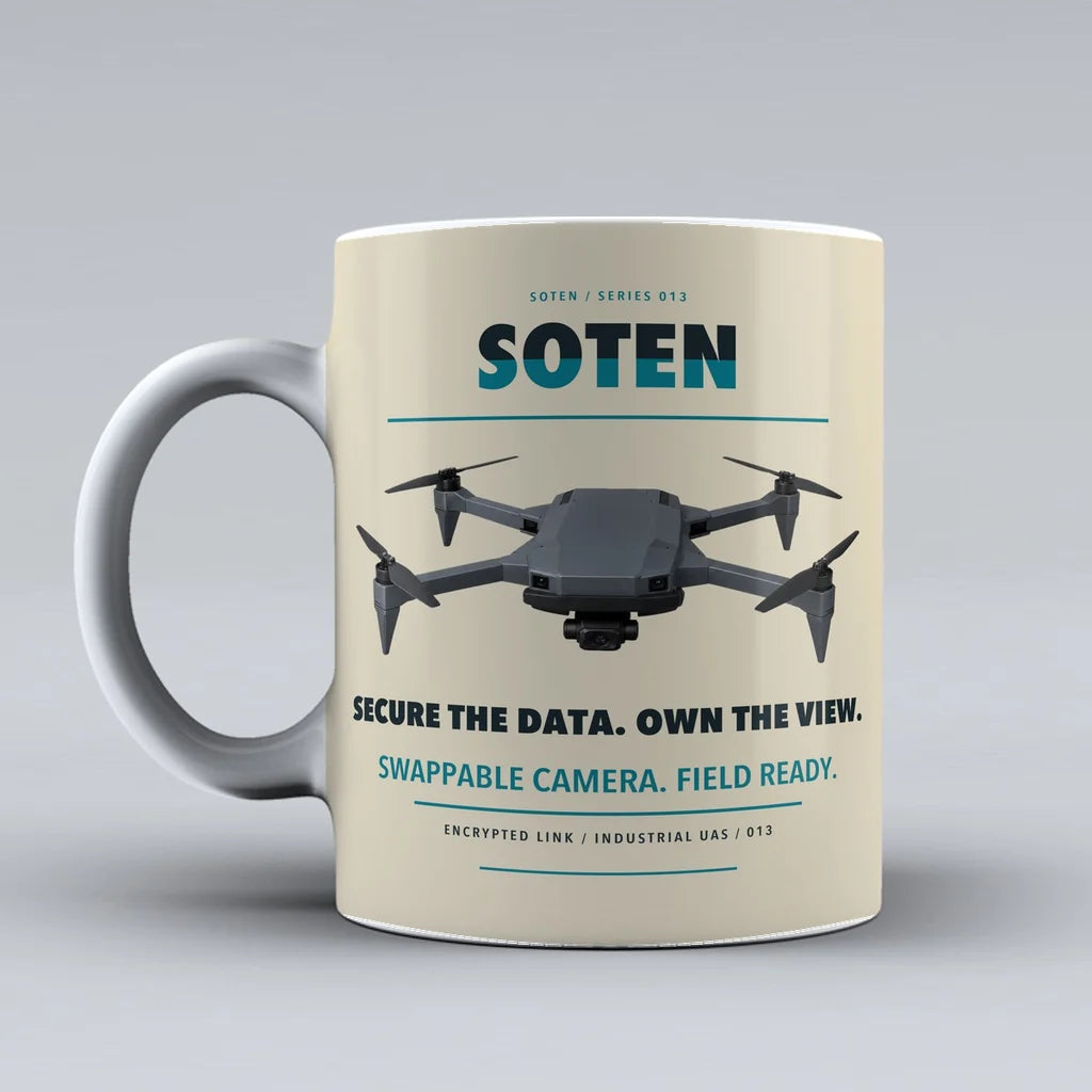 SOTEN Mug design on beige acsl