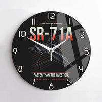 Thumbnail for SR-71A Blackbird design on black no frame wall clock