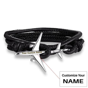 (Edition 3) Boeing 777 Airplane Leather Bracelets