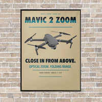 Thumbnail for DJI Mavic 2 Zoom vertical canvas print - framed - beige background