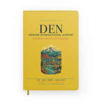 Thumbnail for Denver International Airport (DEN) design on yellow notebook