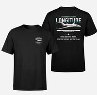 Thumbnail for Cessna Citation Longitude design on black double-side t-shirt, double-side print