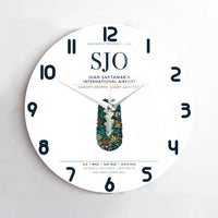 Thumbnail for Juan Santamaría International Airport (SJO) design on white no frame wall clock