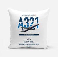 Thumbnail for Airbus A321 design on white pillow