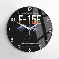 Thumbnail for F-15E Strike Eagle Deep Strike Any Weather design on black no frame wall clock