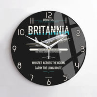 Thumbnail for Bristol Britannia 312 design on black no frame wall clock