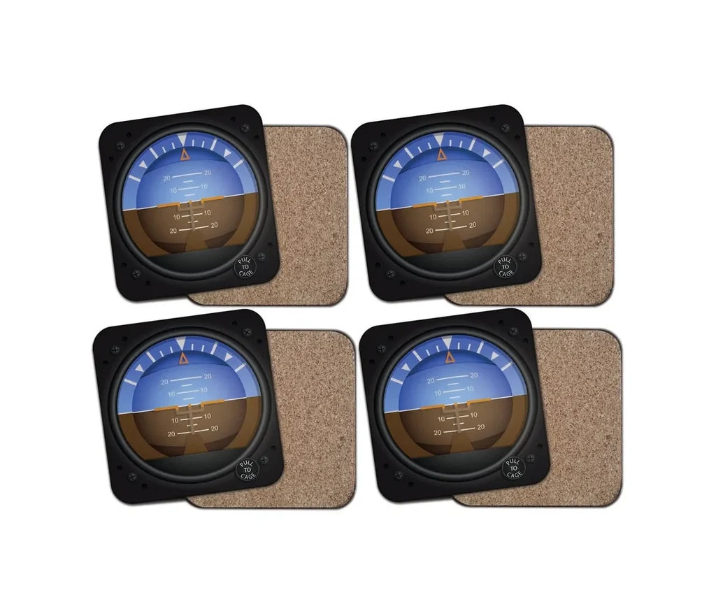 Airplane Instruments-Gyro Horizon Coaster - view 2