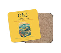 Thumbnail for Okayama Momotaro Airport (OKJ) design on yellow 1 piece coaster