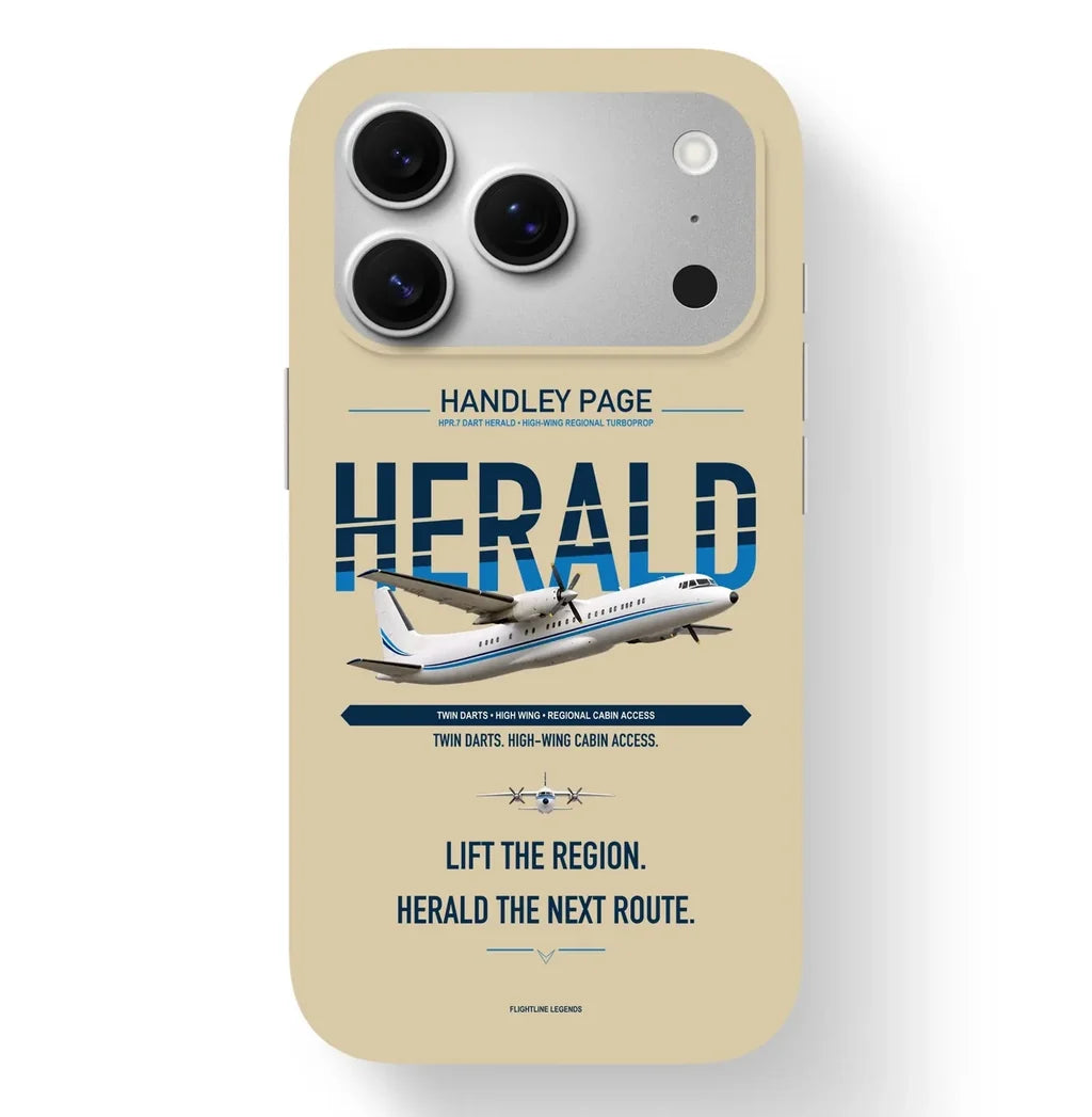 Handley Page HPR.7 Dart Herald Case design on beige iphone case