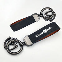 Thumbnail for Lion Air Horseshoe Buckle key chain in black