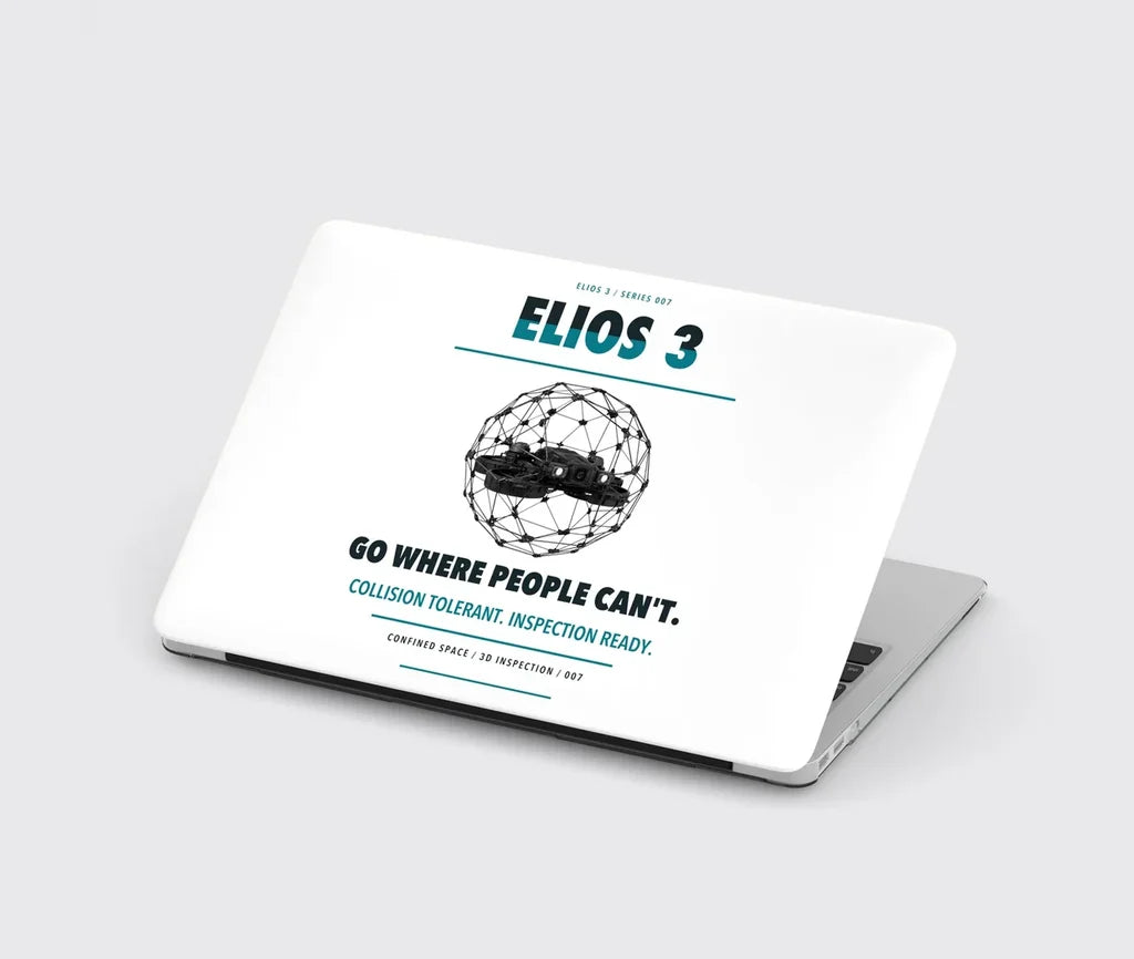 Flyability Elios 3 design on white MacBook case
