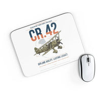 Thumbnail for Fiat CR.42 Falco design on white rectangle mouse pad