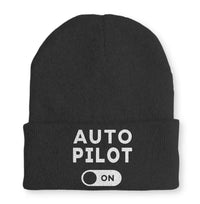Thumbnail for Auto Pilot ON Embroidered Beanie - view 2