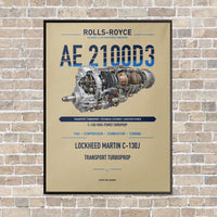 Thumbnail for AE 2100D3 vertical canvas print - framed - beige background