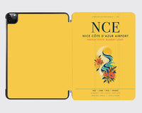 Thumbnail for Nice Côte d’Azur Airport (NCE) design on yellow ipad tablet case