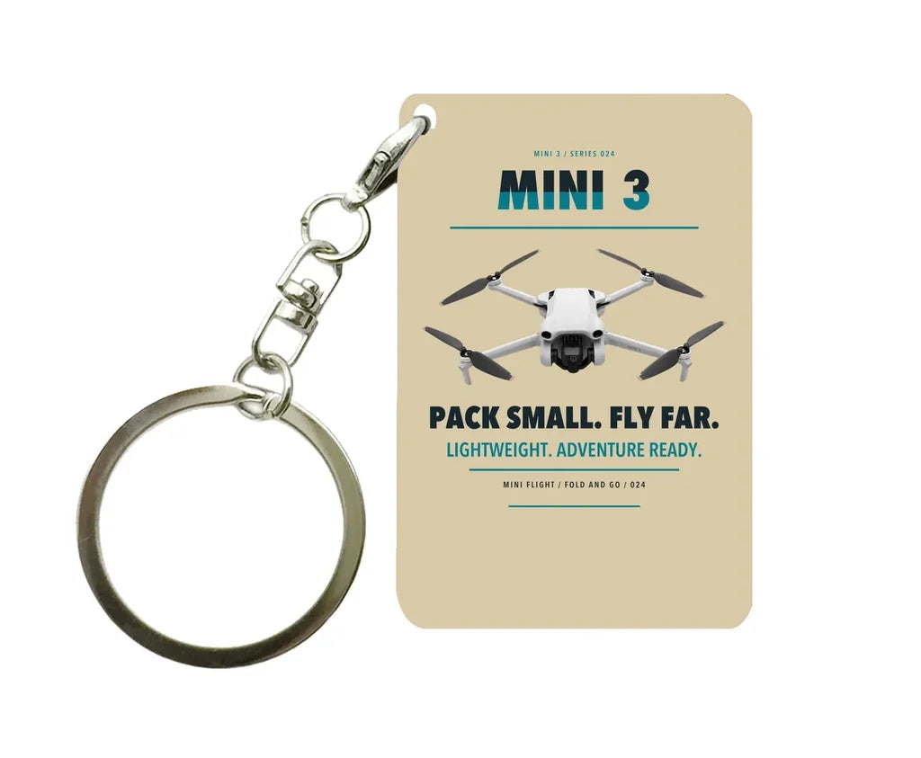 DJI Mini 3 Key Chain design on beige key chain
