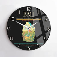 Thumbnail for Central Illinois Regional Airport (BMI) design on black no frame wall clock