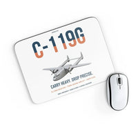 Thumbnail for C-119G Flying Boxcar design on white rectangle mouse pad