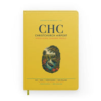 Thumbnail for Christchurch Airport (CHC) design on yellow notebook