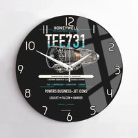 Thumbnail for TFE731 design on black no frame wall clock