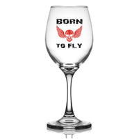 Thumbnail for Customisable Born to Fly Wine Glass - view 2