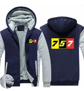 Flat Colourful 757 Zipped Sweatshirts