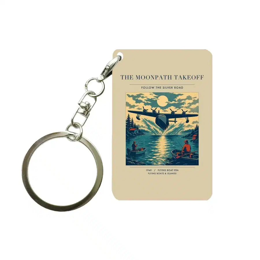 VINTAGE G4441 - The Moonpath Takeoff - Designed Key Chain design on beige