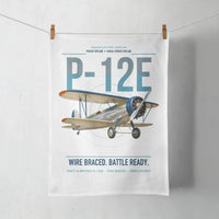 Thumbnail for Boeing P-12E design on white towel