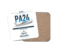 Thumbnail for Piper PA-24-250 Comanche 250 design on white 1 piece coaster