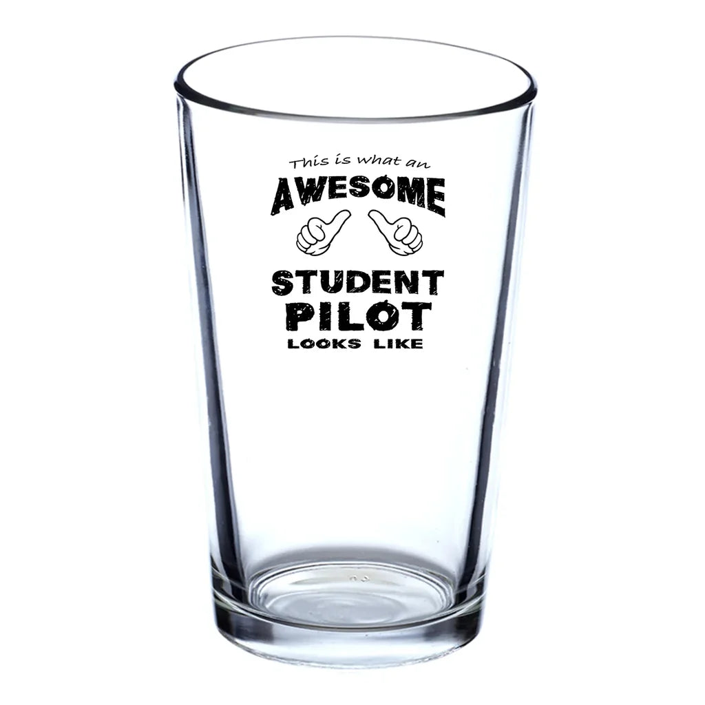 Customisable Student Pilot Drinking Glass - view 2