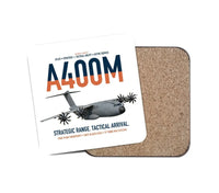 Thumbnail for Airbus A400M Atlas design on white 1 piece coaster