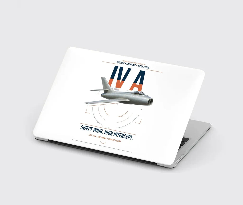 Dassault Mystère IV A design on white MacBook case