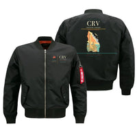 Thumbnail for Crotone Airport (CRV) design on black bomber jacket