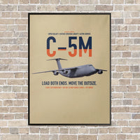 Thumbnail for C-5M Super Galaxy vertical canvas print - framed - beige background